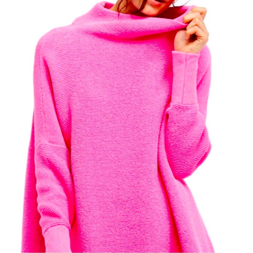 Free People Ottoman Tunic Electric Pink NWT Sz S